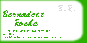 bernadett roska business card